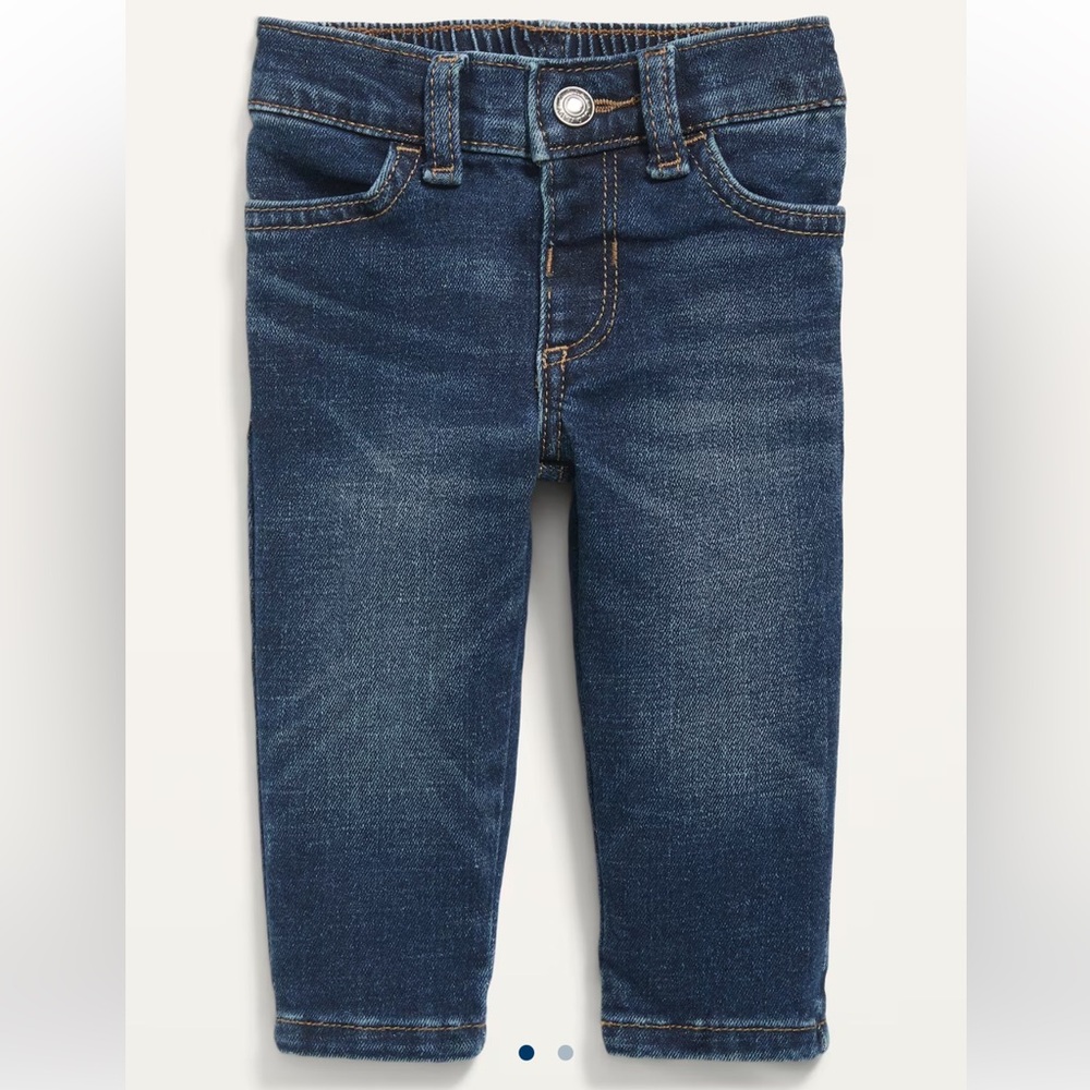 Infant Old Navy Denim Jeans Baby Toddler Dark Blue 12-18 Months Skinny Straight